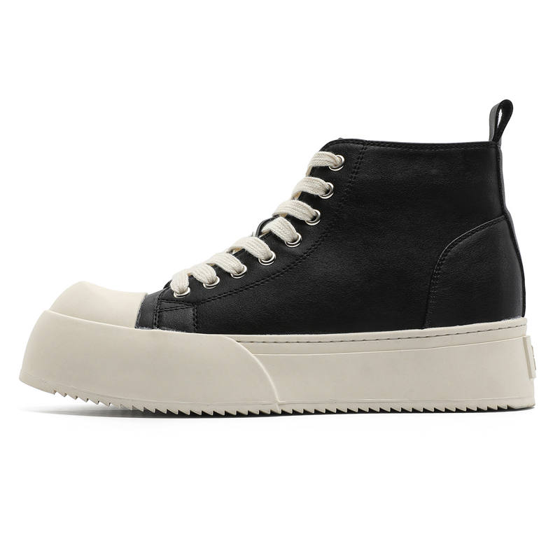 XIAOTOULANG Microfiber Leather Abrasion Resistant Breathable Abrasion Resistant Breathable High top Skateboard Shoes