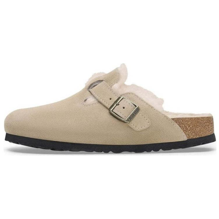 Birkenstock Boston Shearling EVA No Special Function Closed Toe Slippers Unisex Sand Narrow
