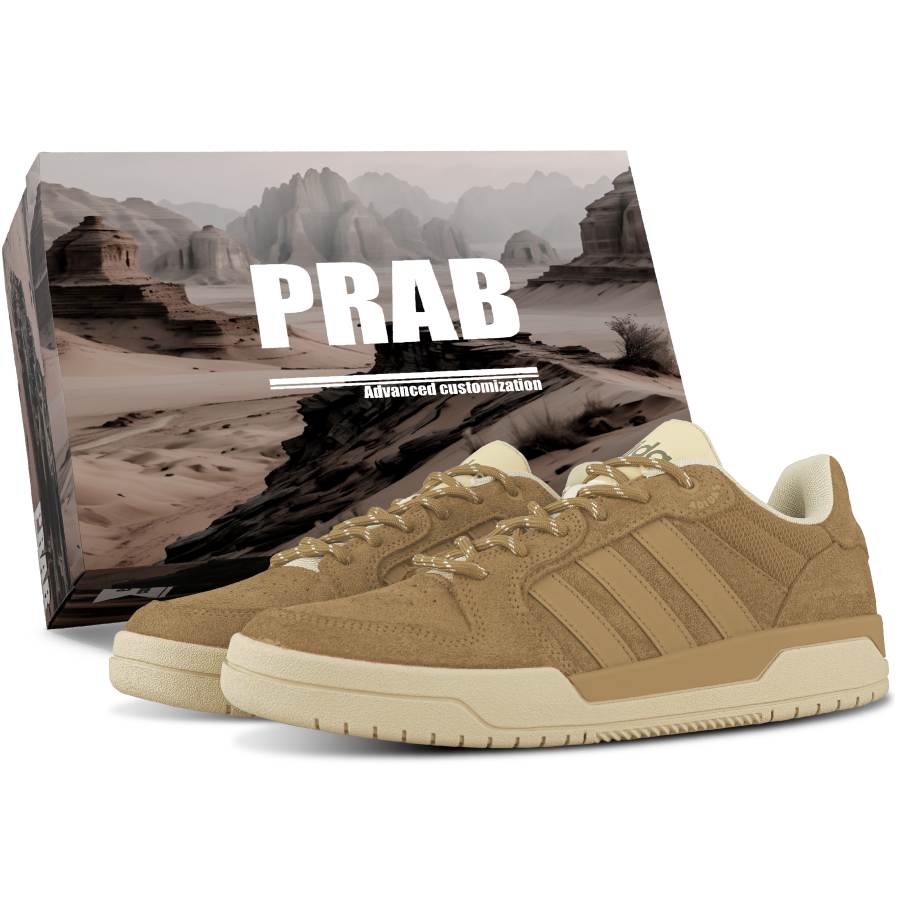 Adidas Neo Entrap Synthetic Leather Slip Resistant Abrasion Resistant Low top Skateboard Shoes Unisex Wheat