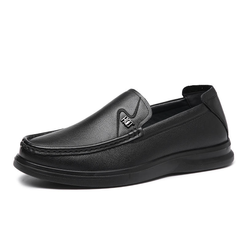 RED DRAGONFLY Cow Leather Casual Shoes Men's Black