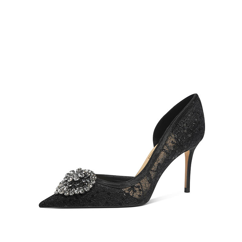Zubumei Mesh Slim Heel High Heels 6CM/8CM Women's