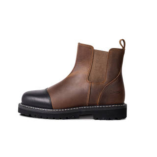 Palitutu Top Grain Cow Leather Chelsea Boots Men's Dark Brown