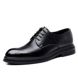 CITONGXIANSHENG Cow Split Leather Casual Shoes Men's Black