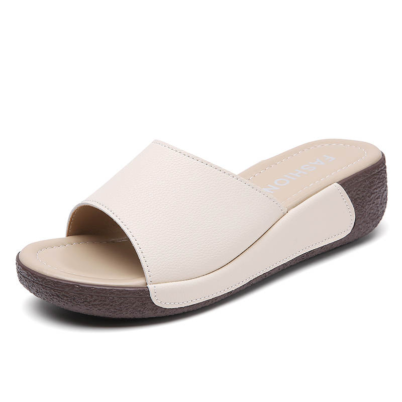 Reivantix Reivanti Slip Resistant Slide Slippers Women's Beige