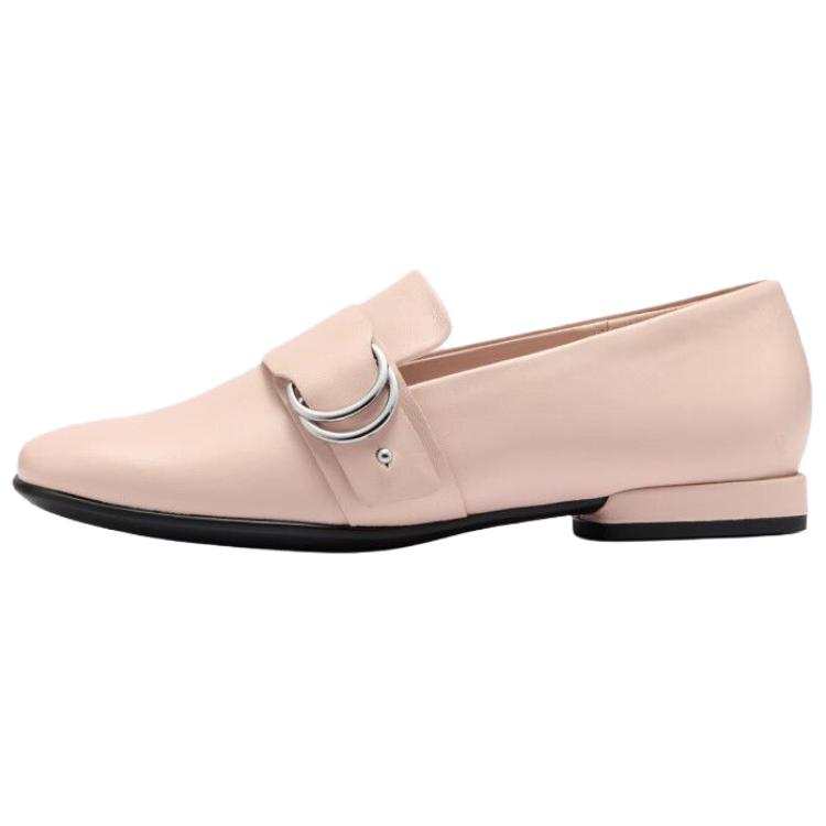 Ecco Annie Series Sheepskin Loafers 2.5cm Women's Nude Pink
