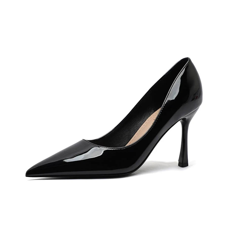 YIYIQIN Microfiber Leather Slim Heel High Heels Women's