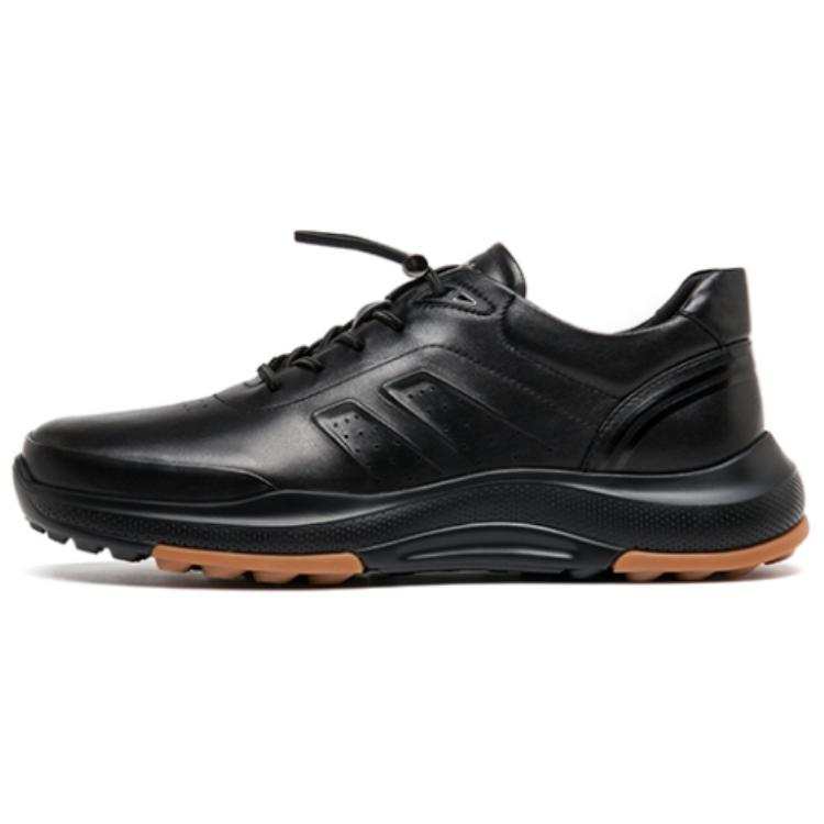Satchi Top Grain Cow Leather Casual Shoes Men's Black