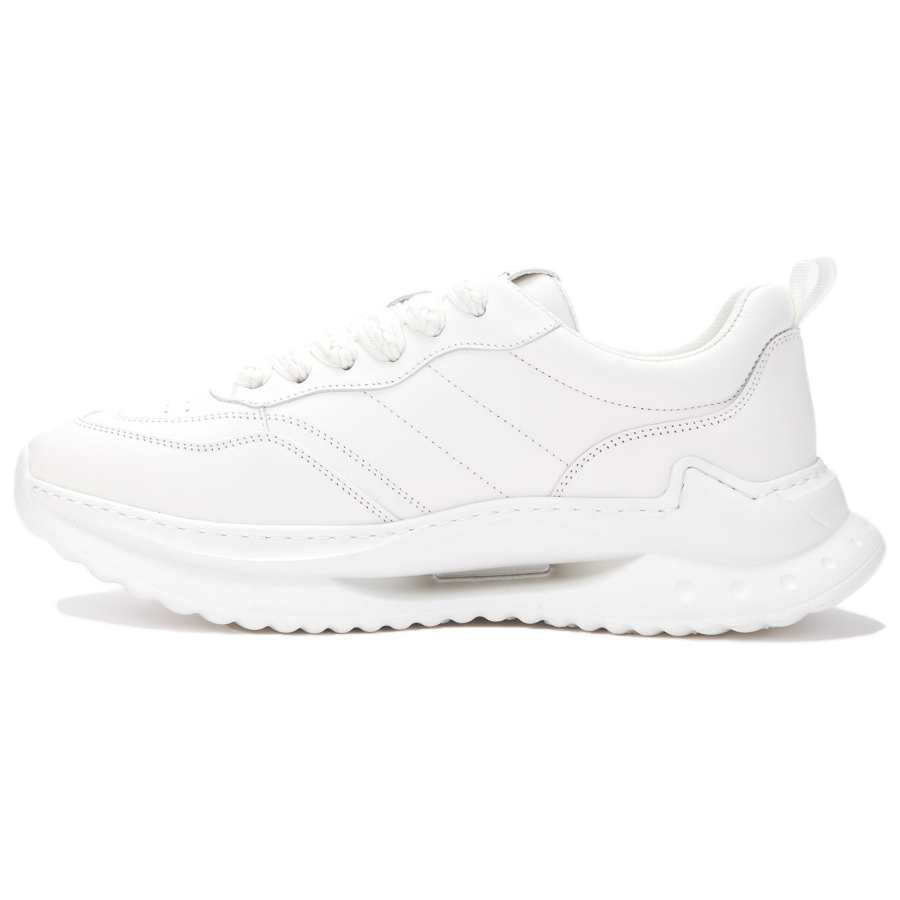 HERBEL Cow Leather Cushioning Waterproof And Breathable Lightweight Low top Casual Shoes Men's White