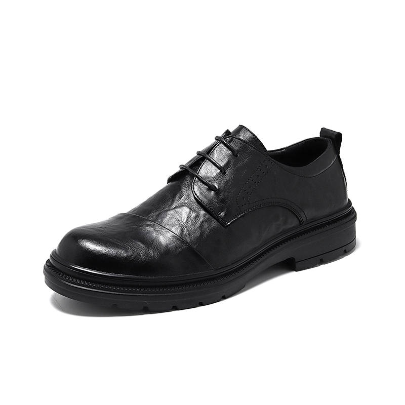 LUOMAIKE Casual Leather Shoes Men's Low Top Black/Brown/Gray
