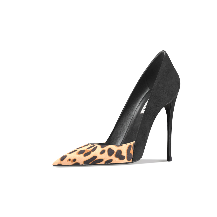 Suyymakk Suede Slim Heel High Heels Women's Black