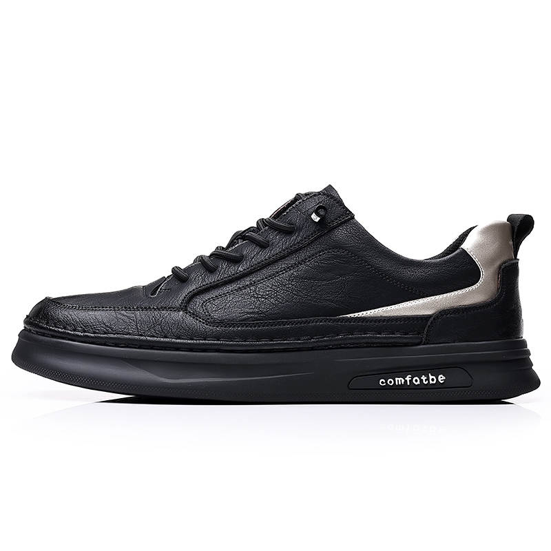EGCHI Cow Split Leather Abrasion Resistant Abrasion Resistant Mid top Casual Shoes Men's