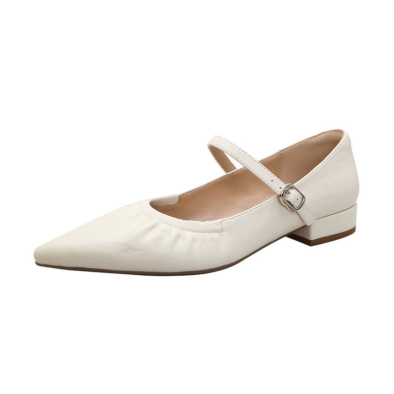 TATAYA Microfiber Leather Chunky Heel Mary Jane Shoes Women's