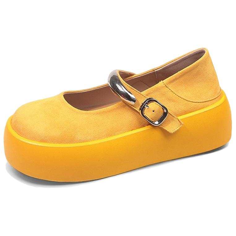 Y6T Mary Jane Shoes Women's Yellow, Blue, Beige, Red