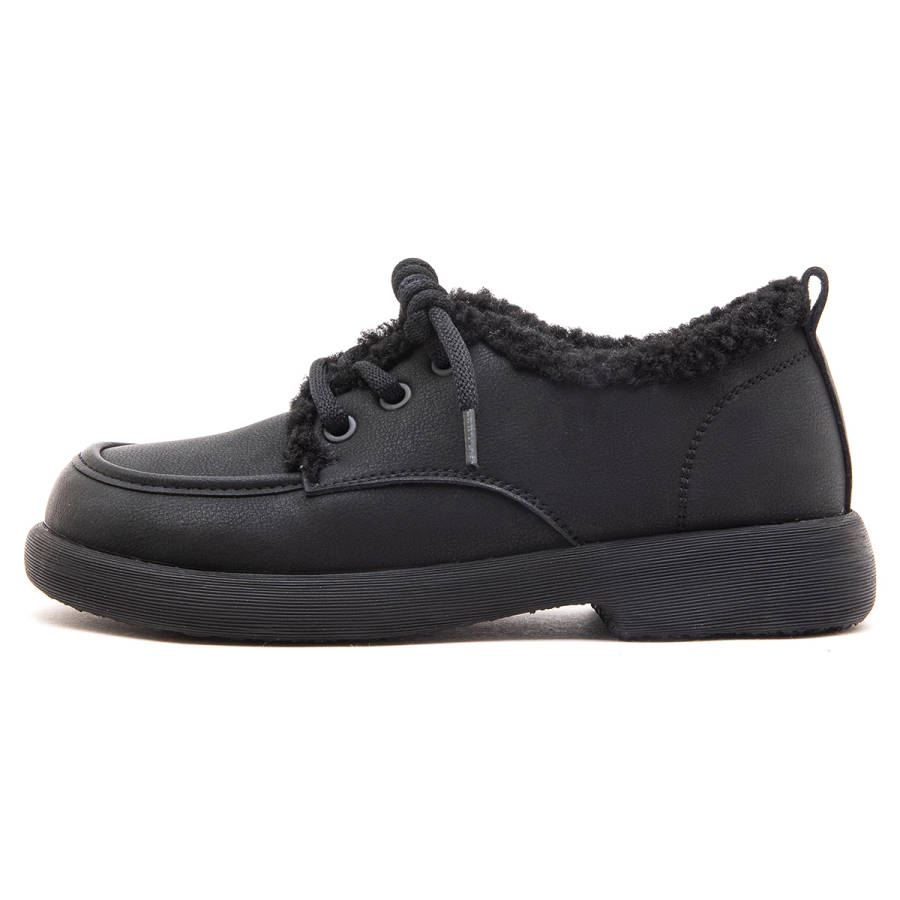 KANGLINIAO Cow Split Leather Fleece Lined Comfortable Elegant Casual Shoes Women's