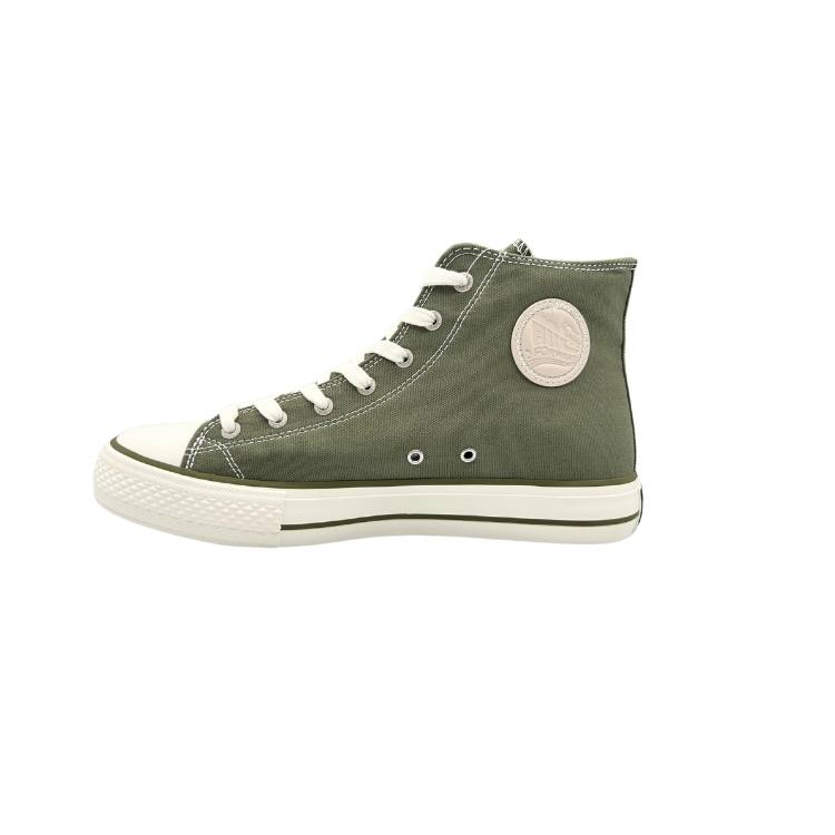 QIANJIN Wear resistant And Lightweight High top Canvas Shoes Men's Army Green