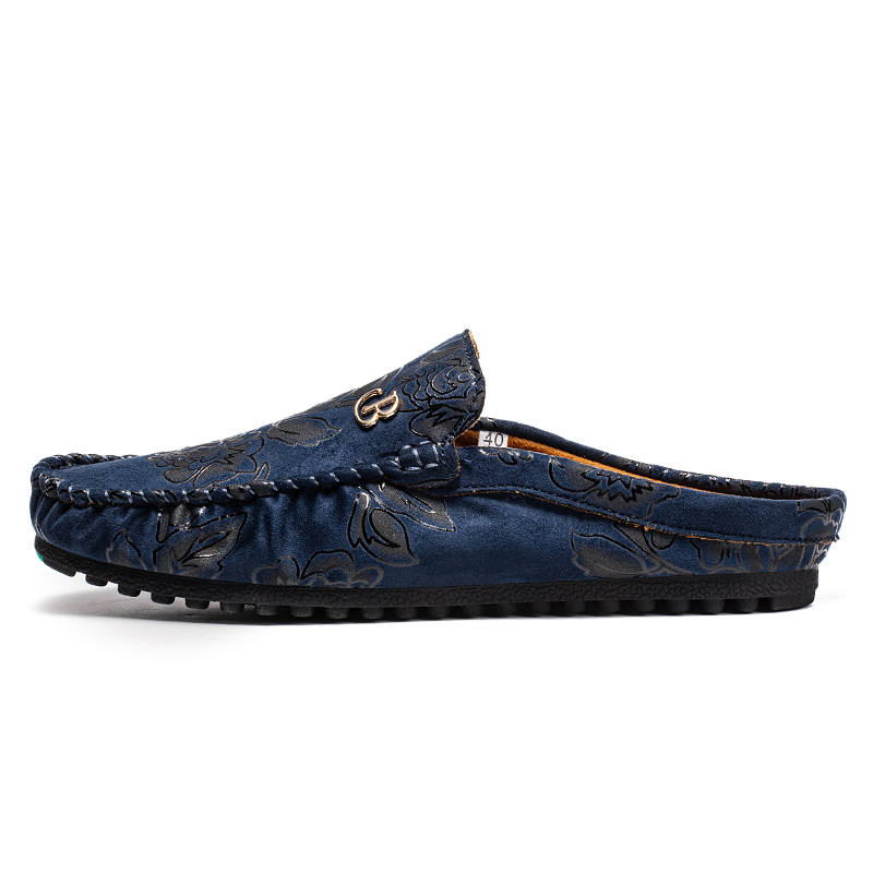 YINGLUNQISHI Closed Toe Slippers Men's Blue