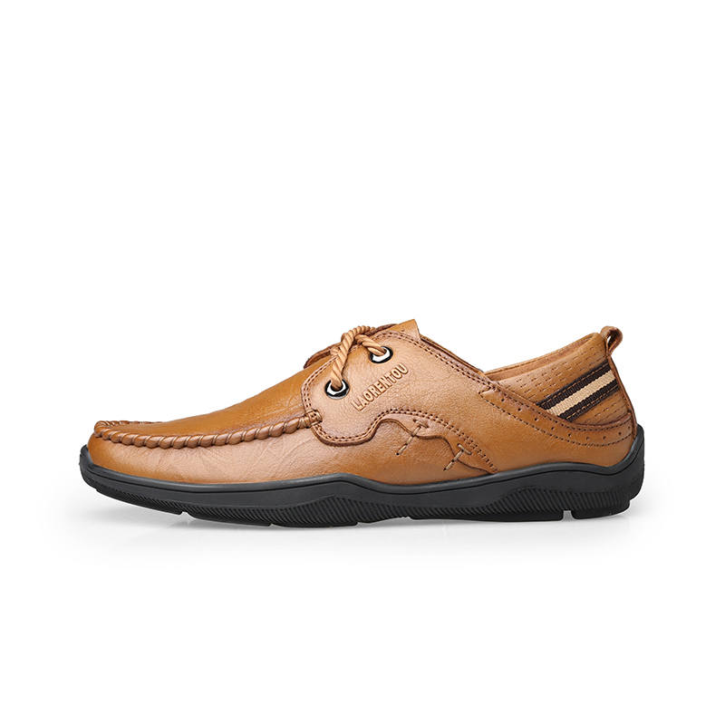 LAORENTOU Top Grain Cow Leather Casual Leather Shoes Men's