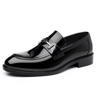 POPULAR ROUSE PR Top Grain Cow Leather Loafers Men's Black
