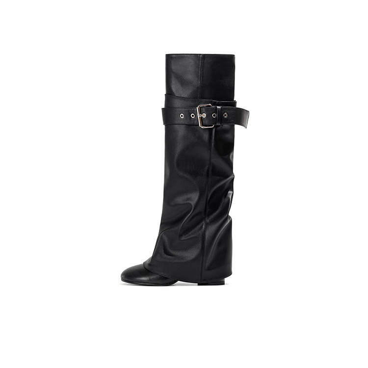 LAOMIAO Microfiber Leather Knee high Boots Women's