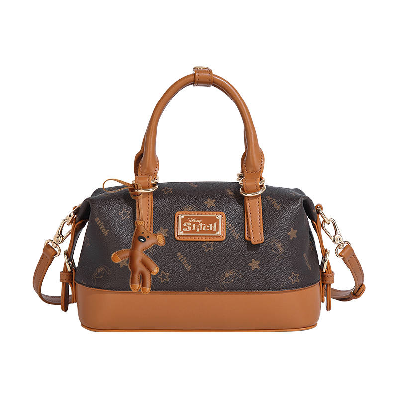 Disney Stitch Pu One Shoulder Handbag Regular Women's Dark Brown