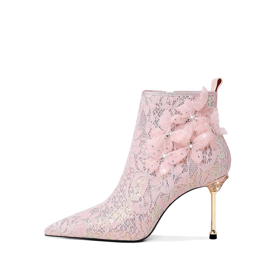 Hoov Mesh Ankle Boots Women's Cherry Blossom Pink
