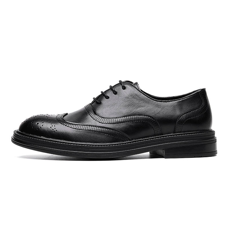 SHUPATE Dress Shoes Men's Low Top Black/Brown