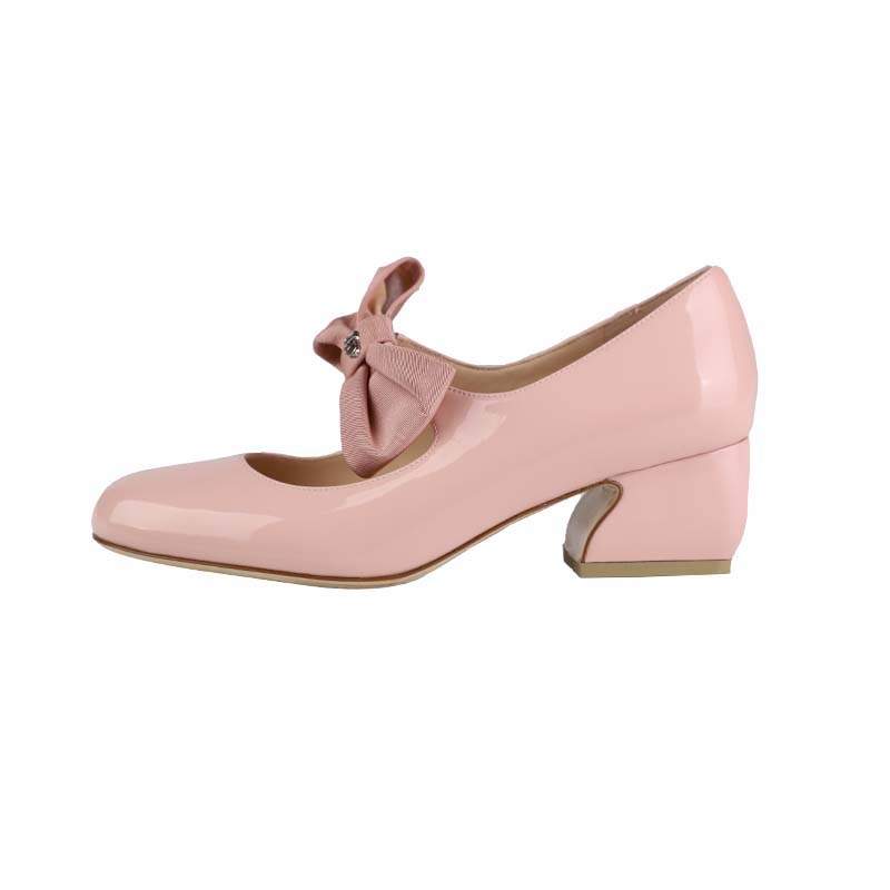 Gardenia Fille Cow Leather Block Heel Mary Jane Shoes Women's