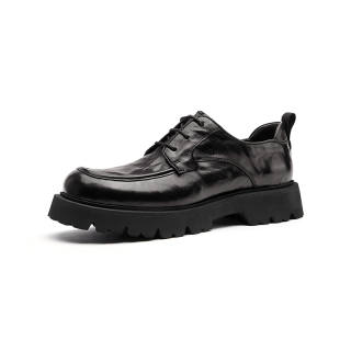 Hautton Jeans Cow Leather Dress Shoes Men's Black
