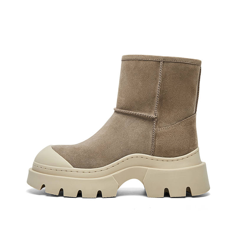 CHERYKALLY CHERYKALLY Top Grain Cow Leather Thermal Abrasion Resistant Height Increasing Coverage