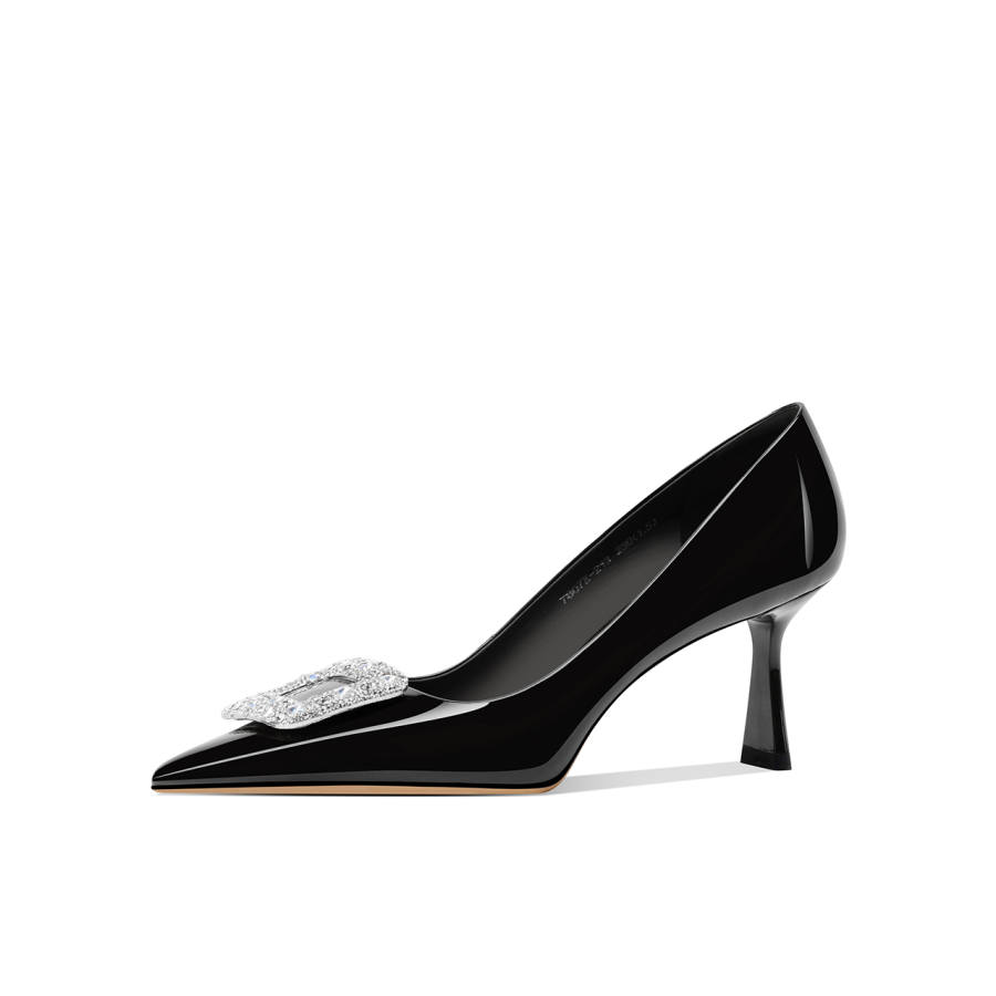 Shesrim Patent Leather Slim Heel High Heels Women's