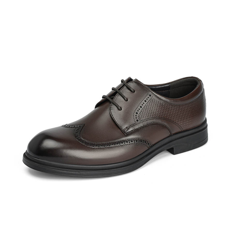 AOKANG Casual Leather Shoes Men's Brown