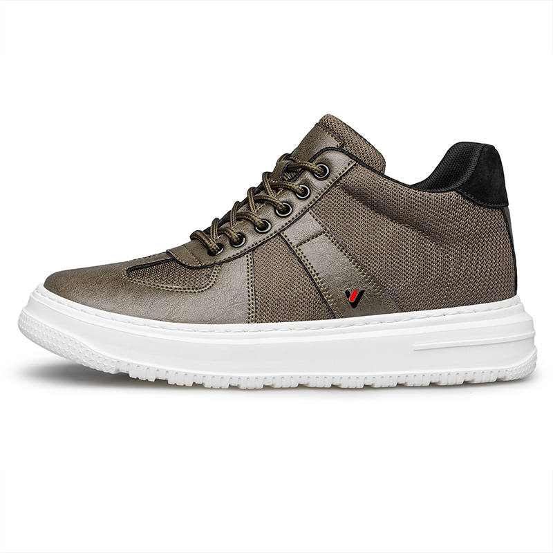 YALU Cow Split Leather Skateboard Shoes Men's