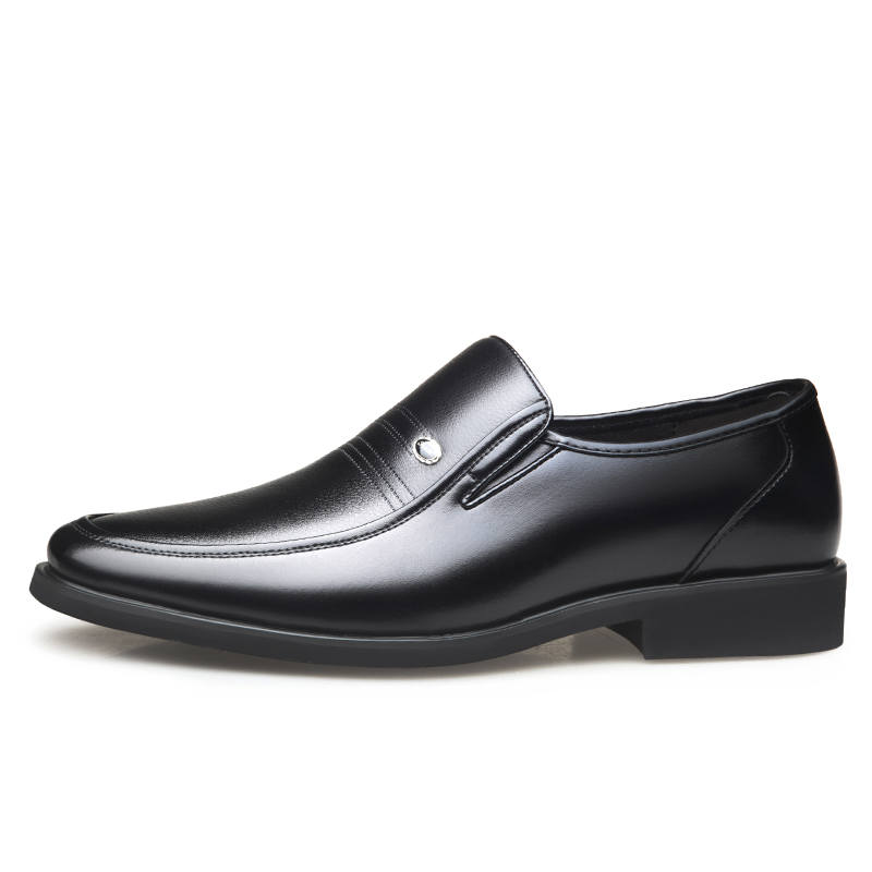 Shanpijiang Cow Split Leather Dress Shoes Men's Black