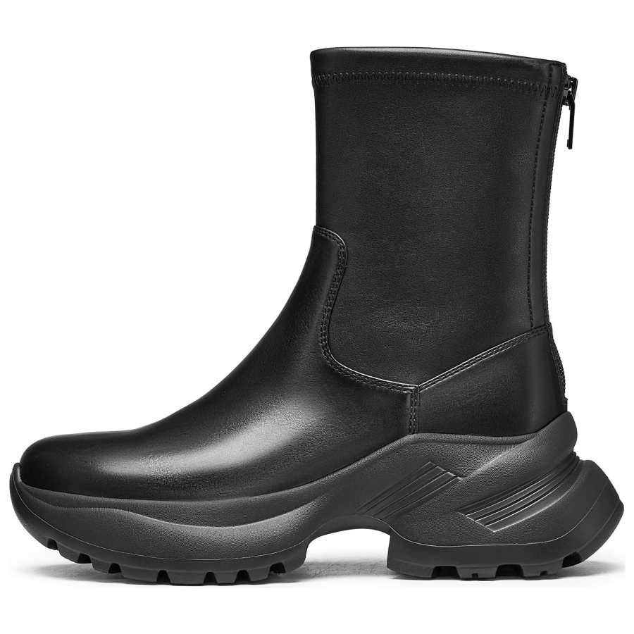 Staccato Dark Chocolate Cow Leather Ankle Boots 6.5cm Women's Black
