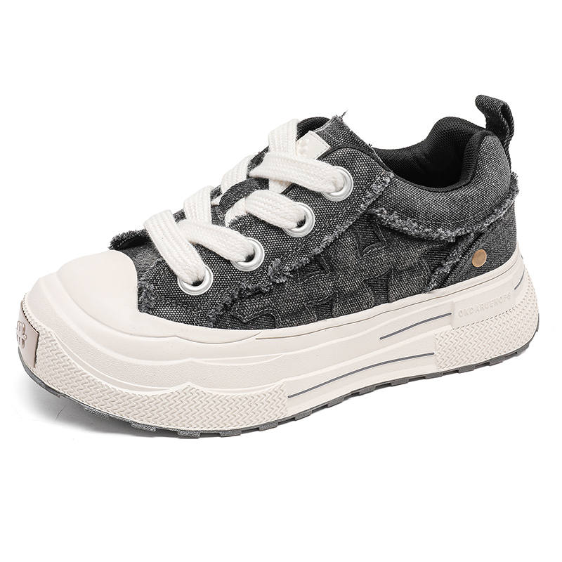 KACHILANG Fabric Height Increasing Abrasion Resistant Height Increasing Abrasion Resistant Low top Skateboard Shoes
