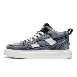 HUABANGONGYUAN Denim Mid top Skateboard Shoes Men's