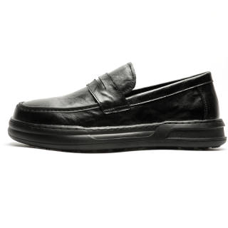 V ZERO FIVE Microfiber Leather Casual Shoes Men's Black