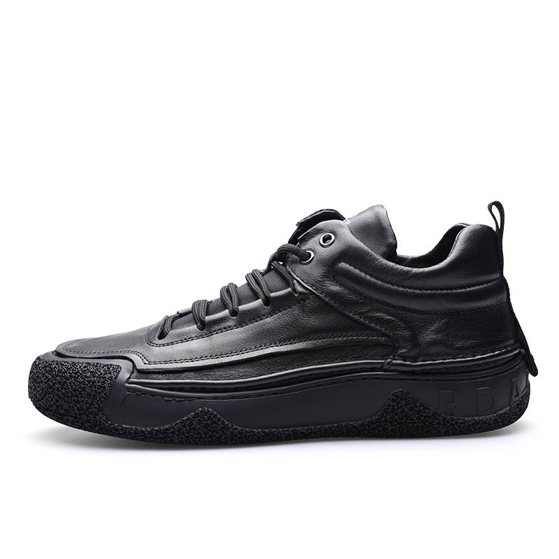PARDASAUL Top Grain Cow Leather Casual Shoes Men's Black