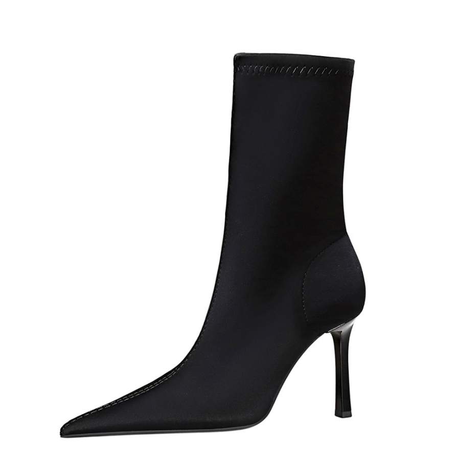 DUNNU Pu Ankle Boots 9.5 Women's Black