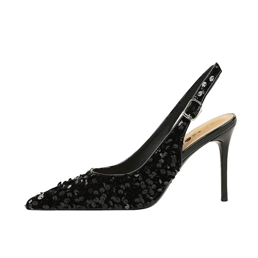 QITUMAUL Slim Heel High Heels 9.5cm Women's