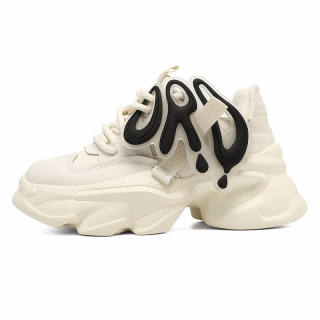 ORD Phantom Mystery Collection Cushioning Lightweight Height Increasing Low top Chunky Sneakers 6cm Unisex Beige Black