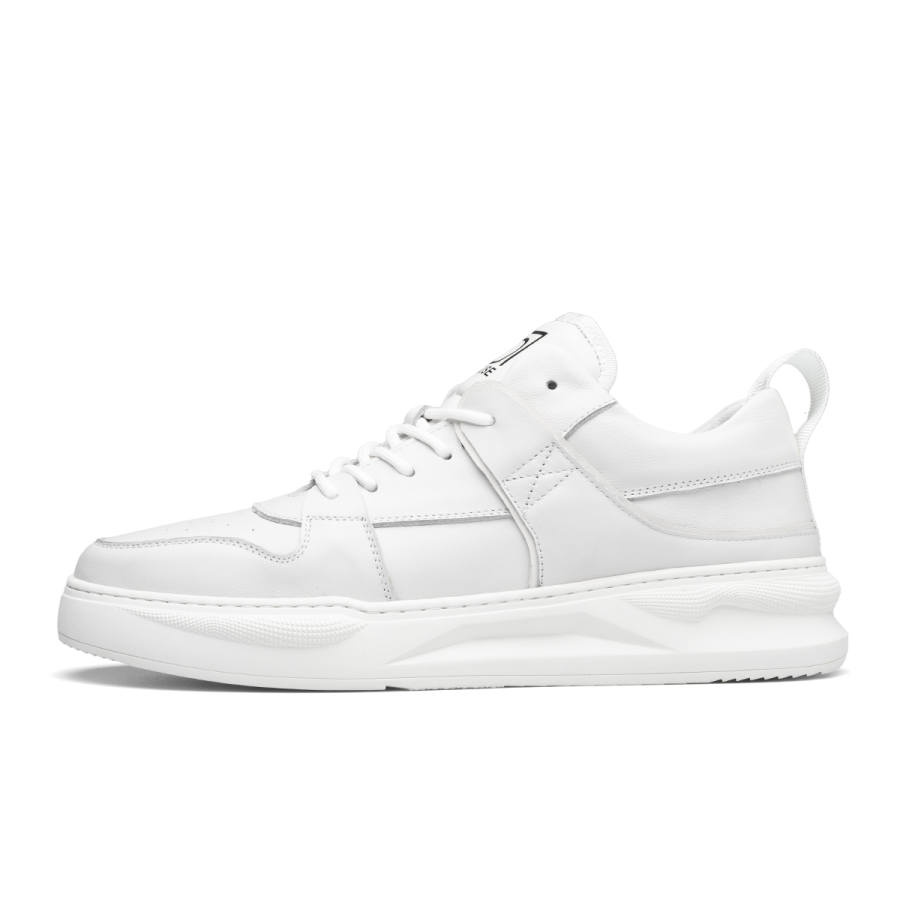 D:FUSE SCANDINAVIA D FUSE SCANDINAVIA Top Grain Cow Leather Low top Skateboard Shoes Men's White