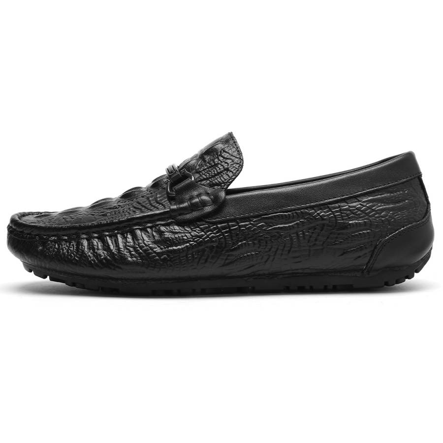 Mulinsen Top Grain Cow Leather Casual Shoes Men's Black