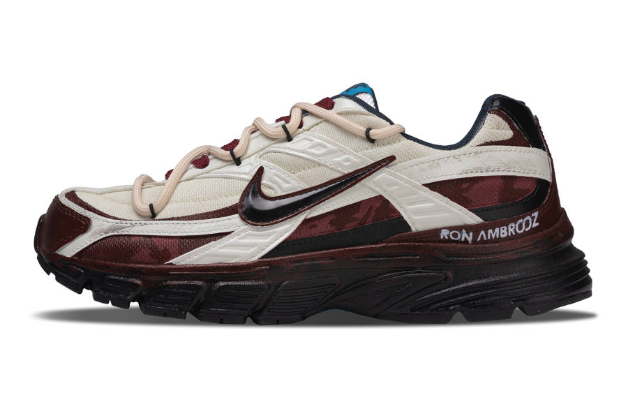 Nike Nike Initiator Textile, Leather Cushioning Abrasion Resistant Breathable Low top Running Shoes Men's Red White Black