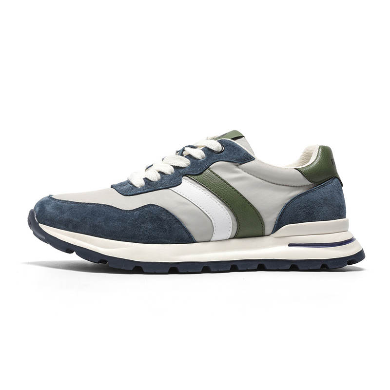 NAVIGARE Small Sailboat Microfiber Leather Height Increasing Height Increasing Low top Casual Shoes Men's Dark Blue