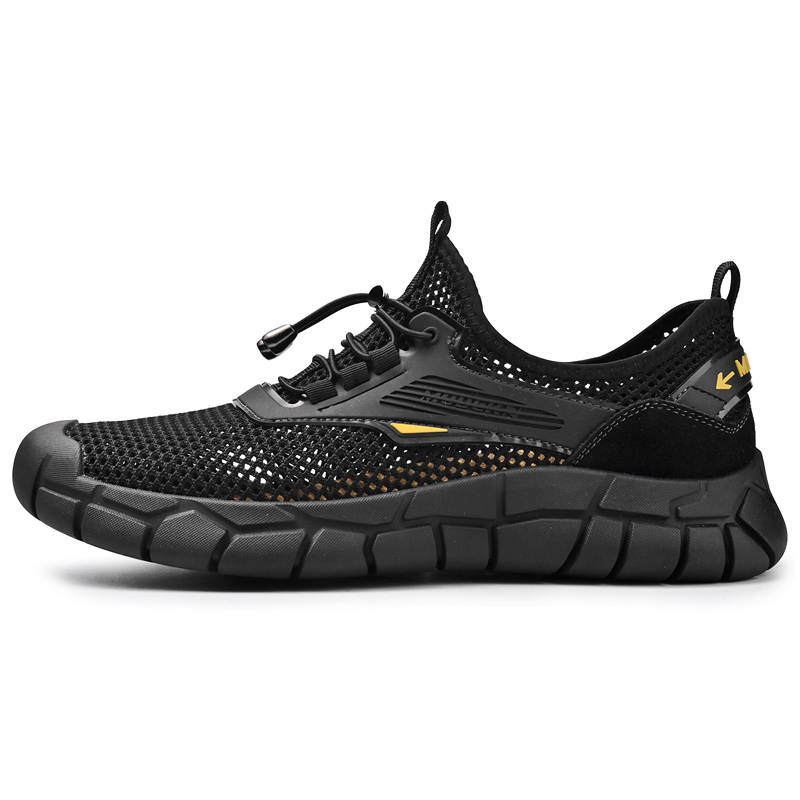 WENNAI Men's Casual Shoes Men's Low Top Black
