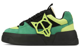 Naked Wolfe Kosa Lace Up Low top Stylish Skateboarding Shoes Men's Black Green