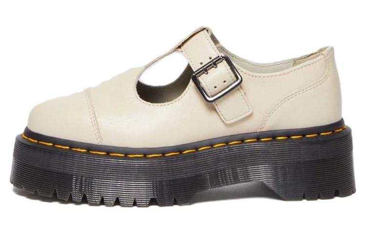 Dr.Martens Dr. Martens Bethan Pisa Leather Platform Mary Jane 'Parchment Beige' Women's