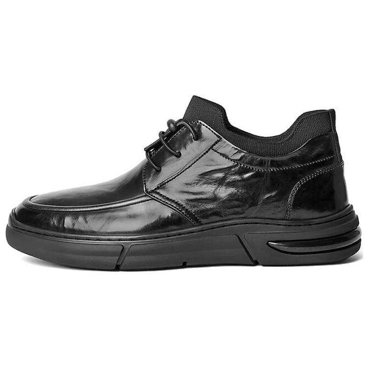BELLE Kouya Business Fleece Lined Thermal Versatile High Top Comfortable Fashion Casual Shoes Men's Black