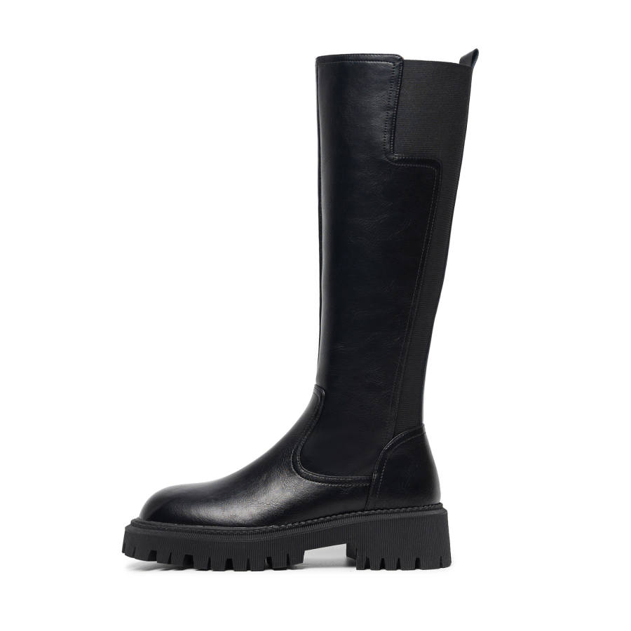 BANGQIAO Microfiber Leather Knee high Boots 5CM Women's
